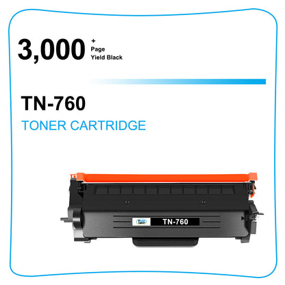 3PK TN760 Toner Cartridge for Brother TN730 MFC-L2710DW HL-L2395DW DCP-L2550DW