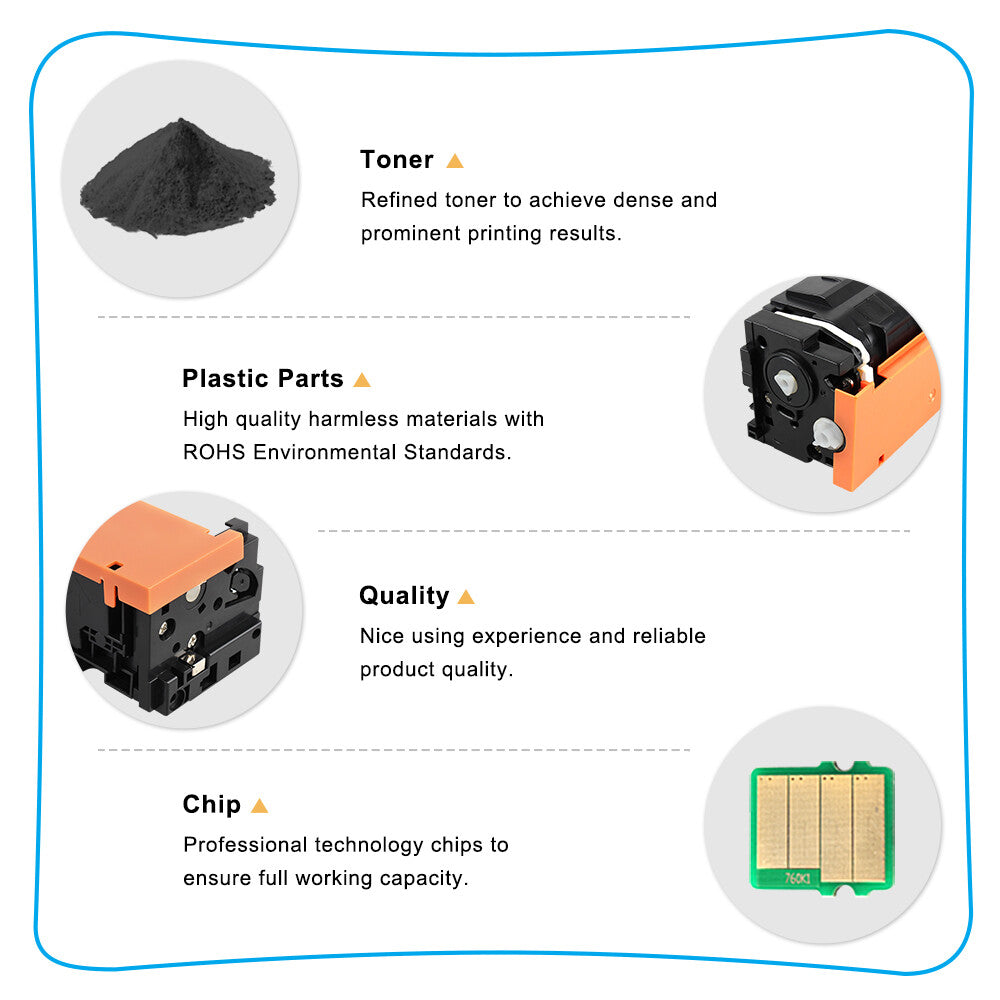 2 Toner Compatible with HP 202A CF500A Color LaserJet Pro M254dw M281cdw M281fdw