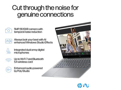 HP OmniBook X Laptop Computer 14" 2.2K Touch Screen Snapdragon X Elite 16 GB