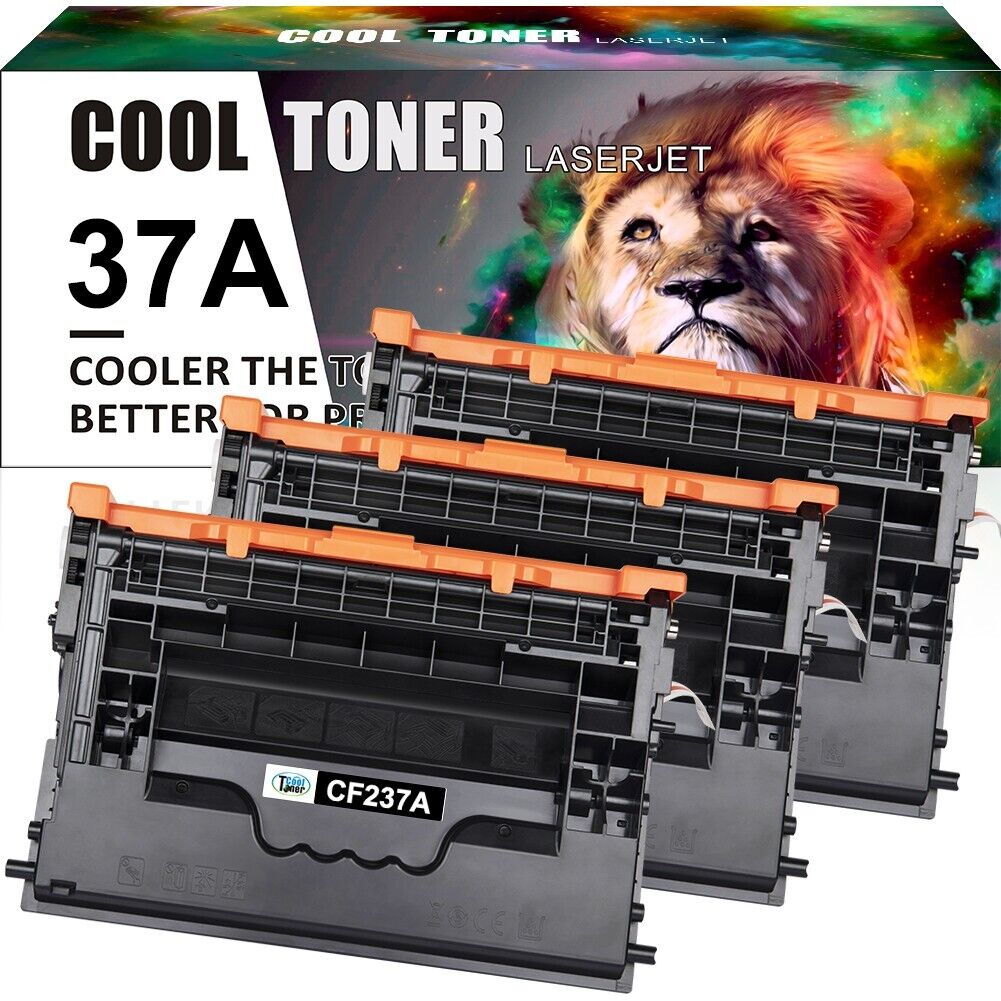 3PK CF237A 37A Toner Compatible with HP LaserJet Enterprise M607 M608 M609 M631