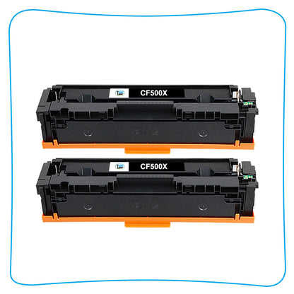 2PK CF500X Toner Compatible With HP 202X Color LaserJet M254 MFP M280nw M281cdw