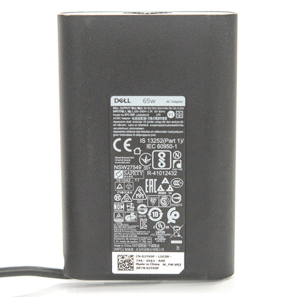 Dell 65W AC Adapter Laptop Power Supply Charger USB-C Type C Tip LA65NM170 2YK0F