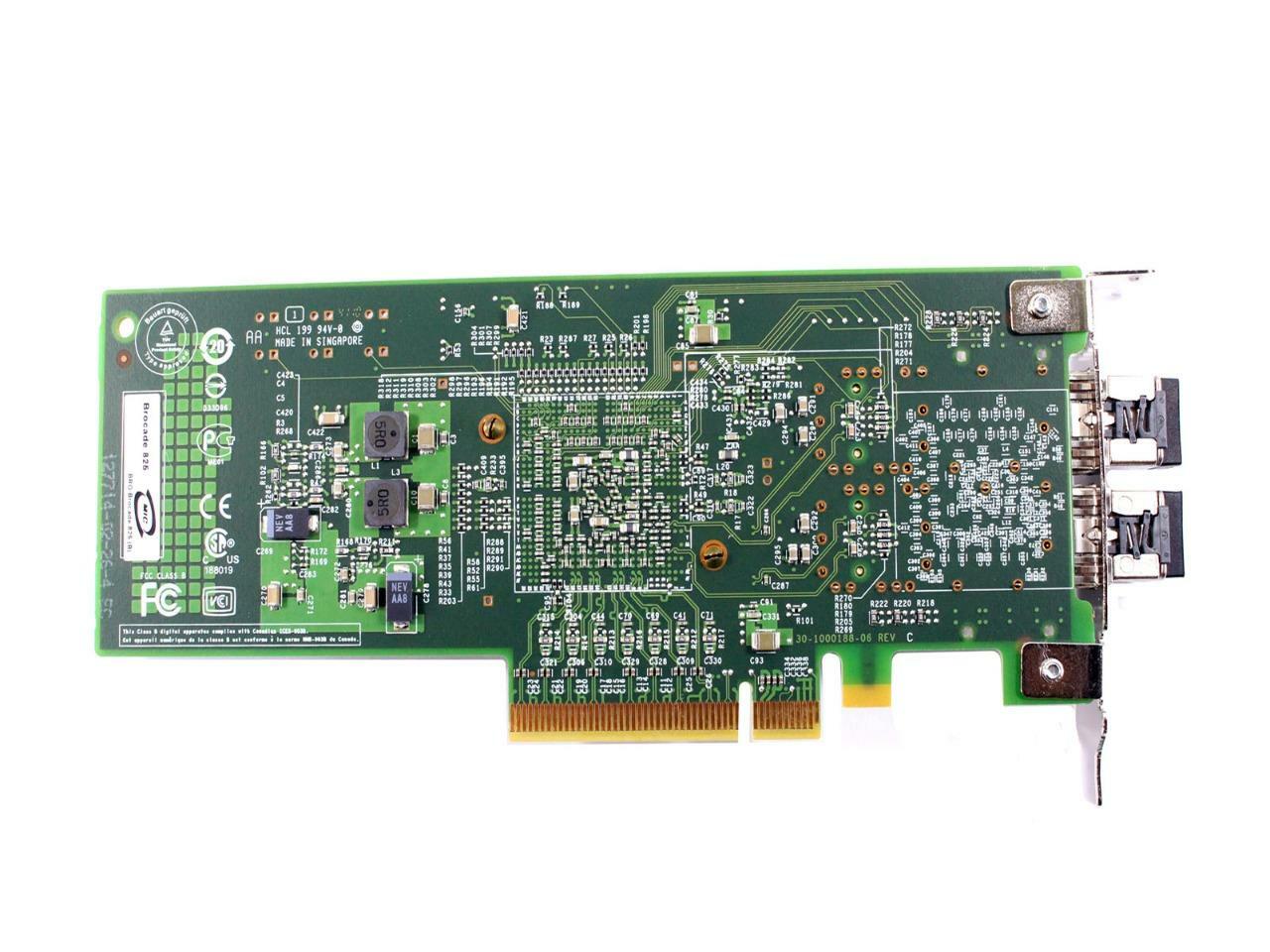 Dell 7T5GY Brocade 825 2-Port FC Host Bus Adapter Card BR-825 w/2 8Gb SFP 5GYTY
