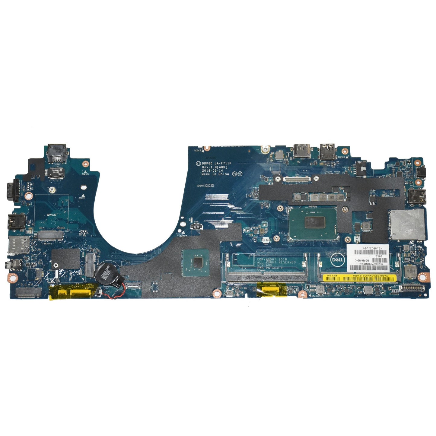 Dell Latitude 5591 Motherboard i7-8850H 2.6GHz 6-Core UMA LA-F711P 6KRRV