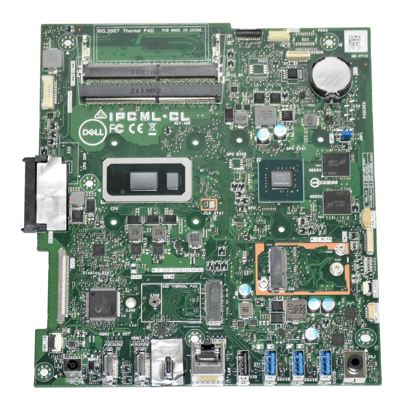 Dell Inspiron 24 5490 7790 AIO Motherboard i5-10210U Nvidia 2GB IPCML-CL 8VMC5