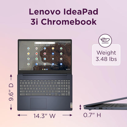 New Lenovo IdeaPad 3i Chromebook 15.6" FHD N4500 8GB 64GB eMMC Webcam Chrome OS