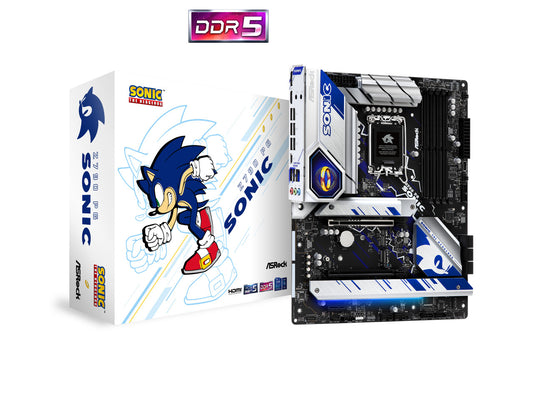 ASRock Z790 PG SONIC Intel LGA1700 ATX Mainboard , 4 slots DDR5, PCIE 5.0 x16,