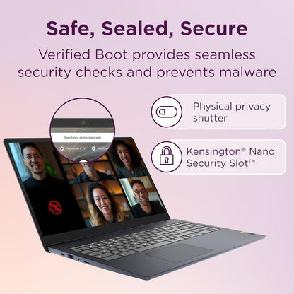 New Lenovo IdeaPad 3i Chromebook 15.6" FHD N4500 8GB 64GB eMMC Webcam Chrome OS