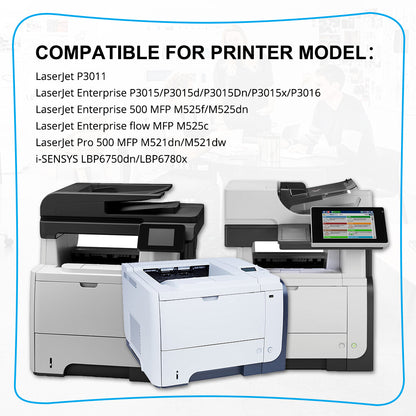 10PK CE255A Toner Cartridge Compatible With HP LaserJet P3010 P3015 P3015dn M525