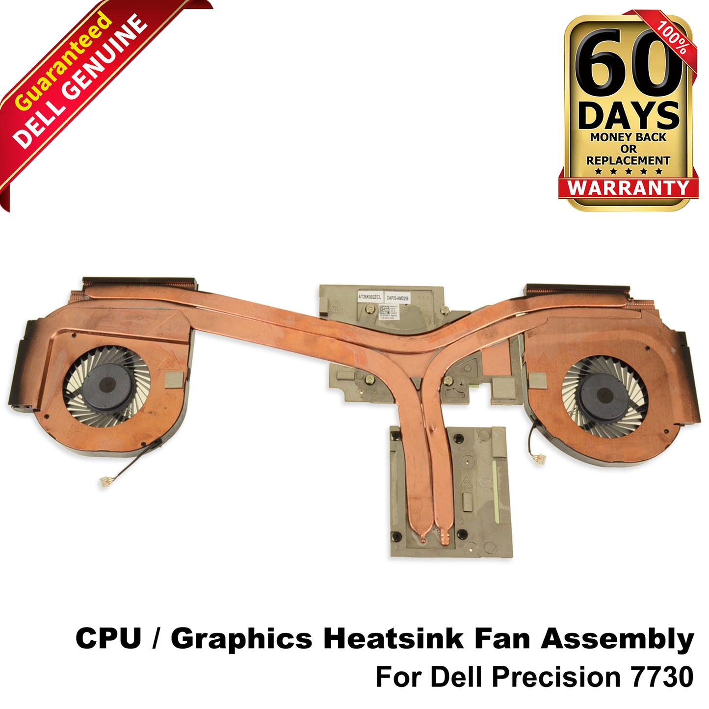 Dell Precision 7730 CPU Heatsink Fan Assembly for AMD Radeon Pro WX 7100 JW9JT