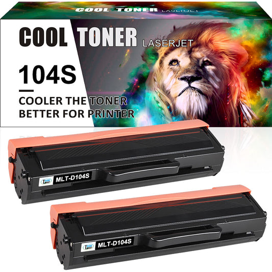 2-PacK Compatible MLT D104S D104S Toner Cartridge For ML-1865 Laser Printers