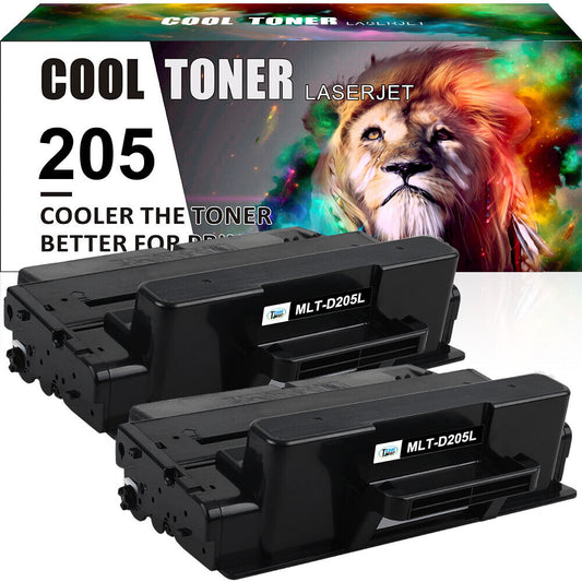 2PK MLT-D205L Toner Cartridge for Samsung 205L ML-3312ND 3710D 3712ND SCX-5737FW