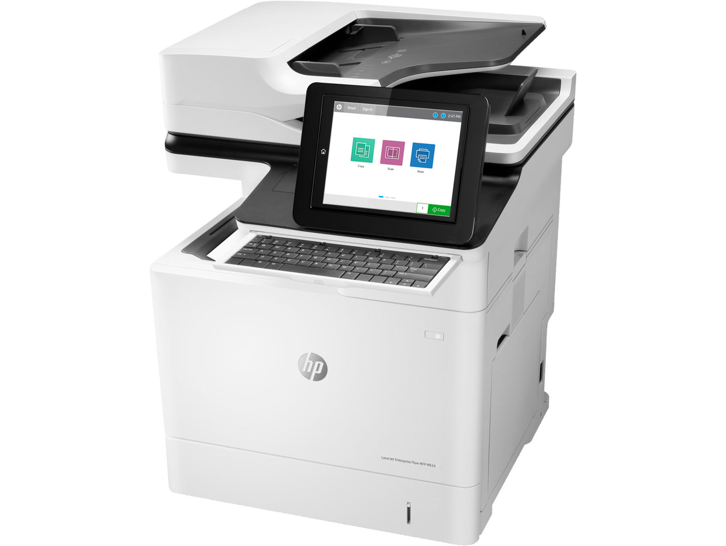HP LaserJet Enterprise Flow MFP M634h Laser Printer, Black And White Mobile