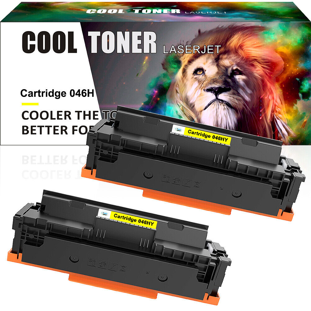 2Pack Yellow 046H Toner Fit for Canon 046 ImageClass MF733Cdw MF731Cdw LBP654Cdw