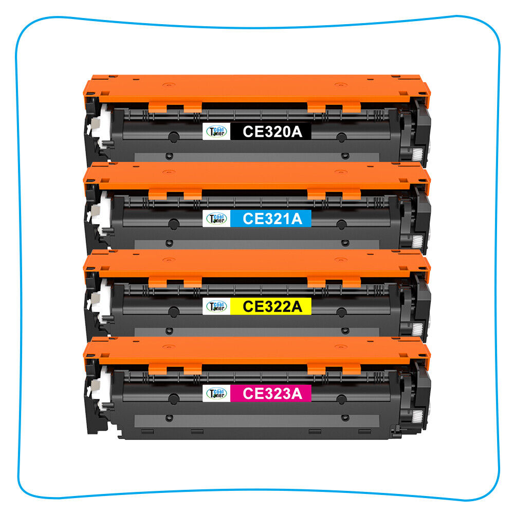 Set of 4PK CE320A 128A Toner Cartridge For HP LaserJet Pro CP1525NW CM1415FNW