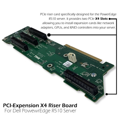 Dell PowerEdge R510 Backplane Riser Board PCI-Expansion X4 Riser Card H949M