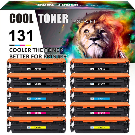 10PK Toner Compatible with HP CF210X 131X LaserJet Pro 200 Color M251nw M276nw