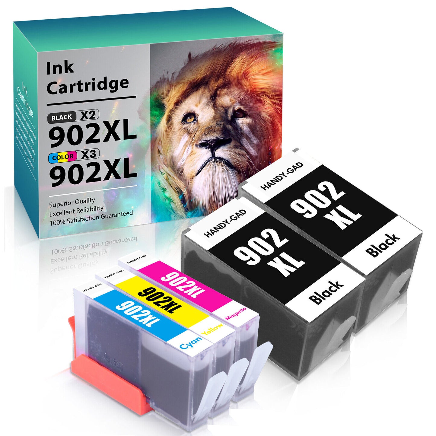 5-Pack 902XL 902 XL Ink Cartridges for HP 902 XL OfficeJet Pro 6960 6968 6970