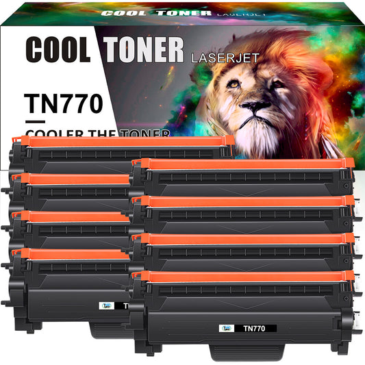 8PK TN-770 TN770 Toner Compatible With Brother HL-L2370DW HL-L2370XL MFC-L2750DW