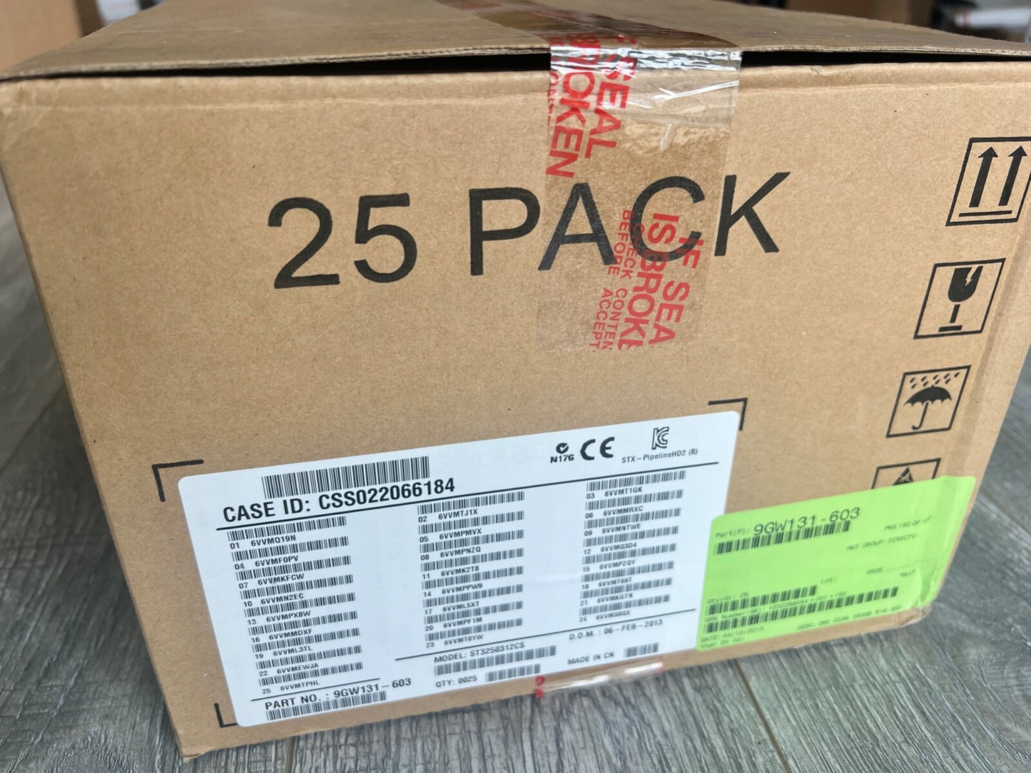 LOT OF 25 NEW!!! SEAGATE ST3250312CS 250 GB 3.5 IN SATA DESKTOP HARD DISK DRIVE