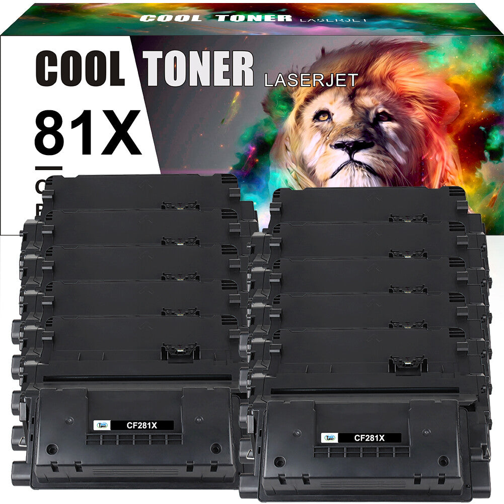 10PK CF281X 81X Toner Cartridge For HP Enterprise MFP M605dn M605x M606x M630dn