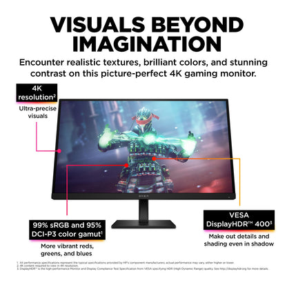 OMEN by HP 27 inch UHD 144Hz Gaming Monitor - OMEN 27k 27" 4K UHD (3840 x 2160)