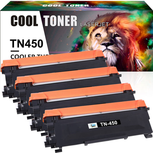 4 Pack Toner Compatible With Brother TN450 TN-450 MFC-7860DW HL-2270DW DCP-7060D