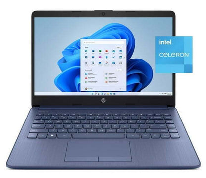 New HP Stream Laptop 14" HD Celeron N4120 16GB 64GB eMMC Webcam Office 365 Blue