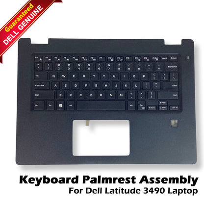 Dell Latitude 3490 Keyboard Palmrest Assembly for Fingerprint Read Laptops 6CTRX
