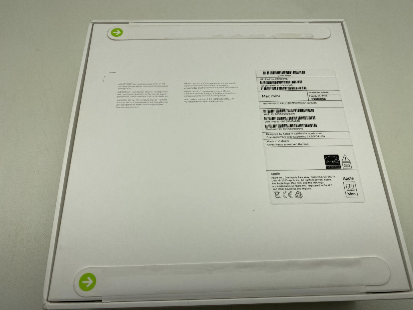 New Apple Mac mini M2 Pro chip 12 core CPU 19 core GPU 32GB RAM 1TB SSD 11/2025