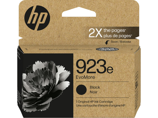 HP 923e EvoMore Black Original Ink Cartridge, 1,000 pages, 4K0T7LN