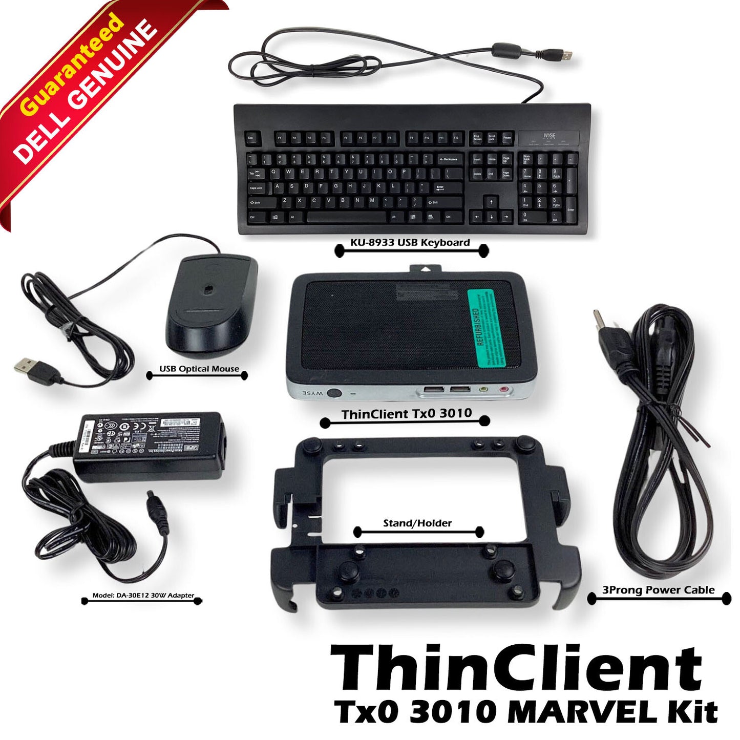 Dell Wyse Tx0 3010 MARVEL PJ4 v7 1.0GHz 8GB SSD ThinOS 8.0 W14YN Thin Client