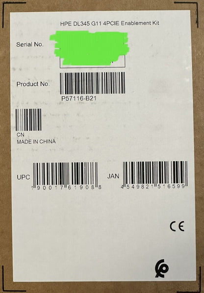 HPE ProLiant DL345 Gen11 P57116-B21 4x PCIe x16 Enablement Kit Contains 2 Risers