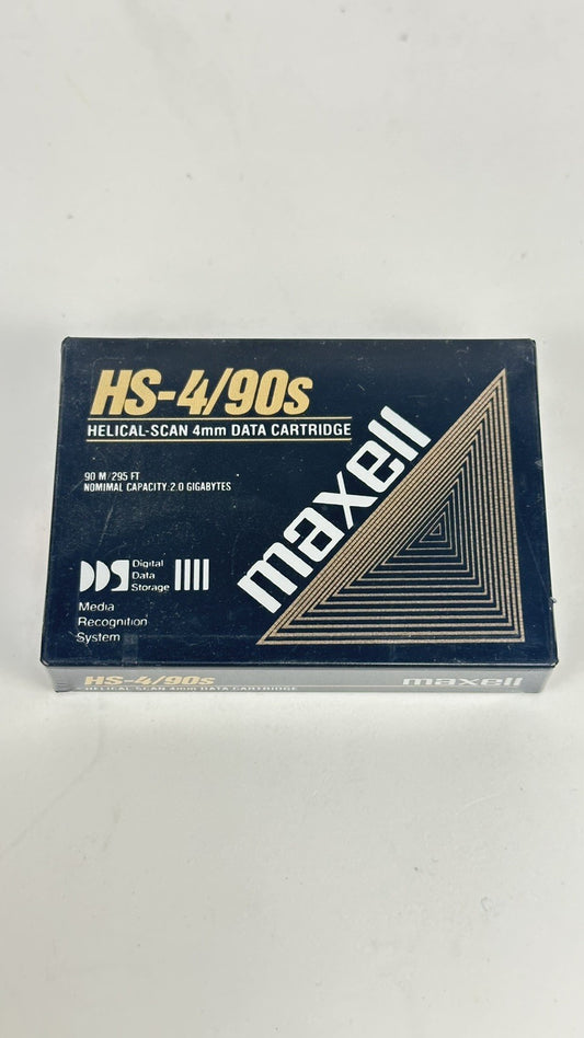 New Maxell HS-4/90s Helical Scan 4mm Data Cartridge 2GB 90m 295ft DDS Sealed