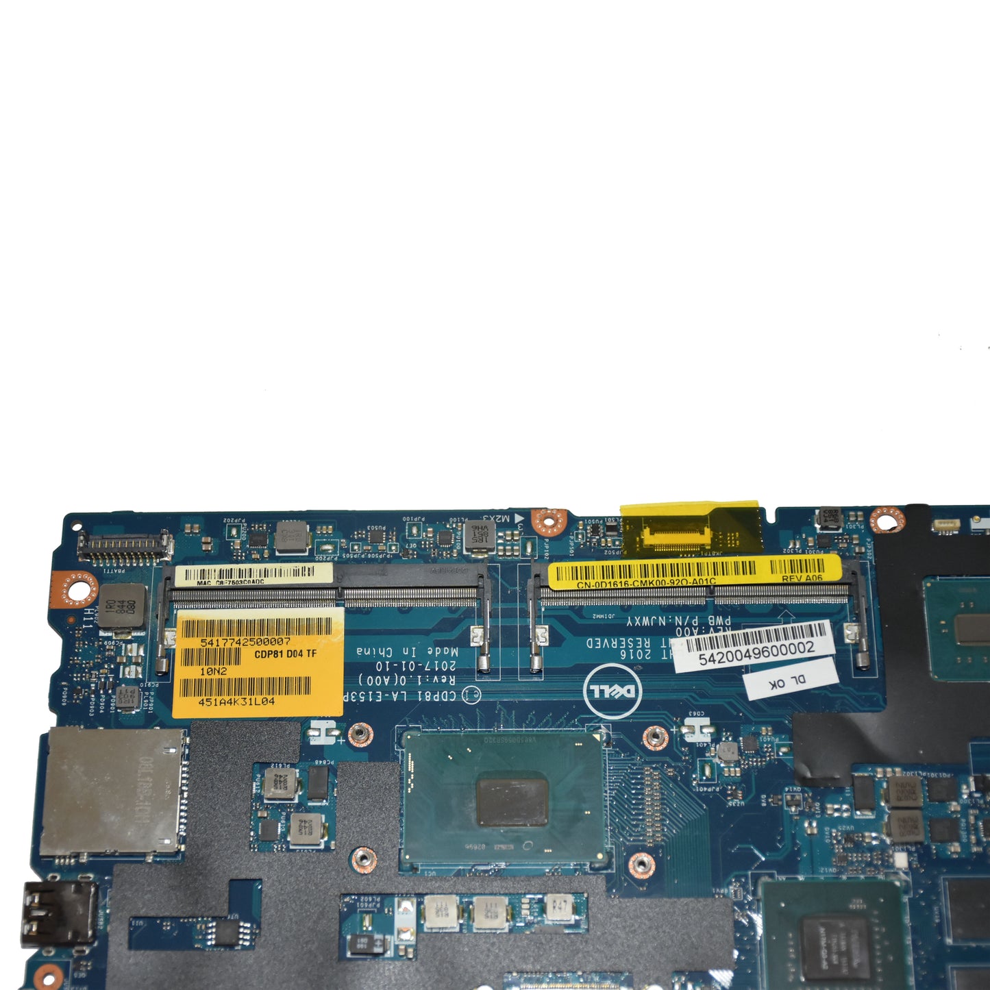 Dell Precision 3520 Core i7-7700HQ Nvidia Quadro M620 DDR4 Motherboard D1616