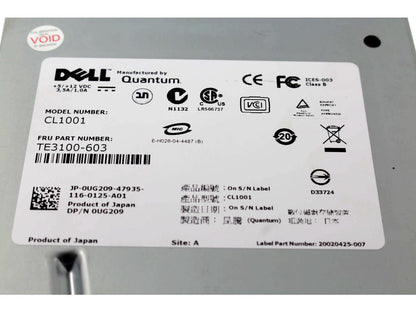 Dell Quantum CL1001 Ultrium LTO-2 200GB SCSI LVD/SE Tape Drive UG209 TE3100-603