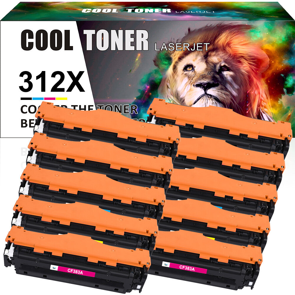 10Pk Color Toner CF380A-CF383A Compatible With HP 312A LaserJet MFP M476nw M476d
