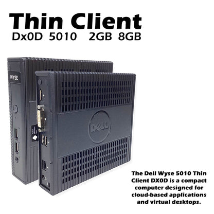 Dell Wyse 5010 Thin Client Dx0D AMD 2GB RAM 8GB SSD ThinOS 8.2 RJ-45 M8PV4