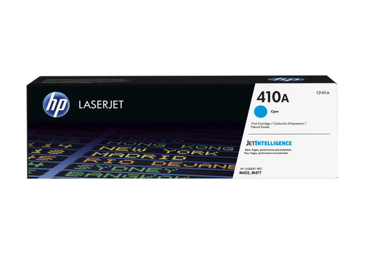 HP 410A Cyan Original LaserJet Toner Cartridge, ~2,300 pages, CF411A