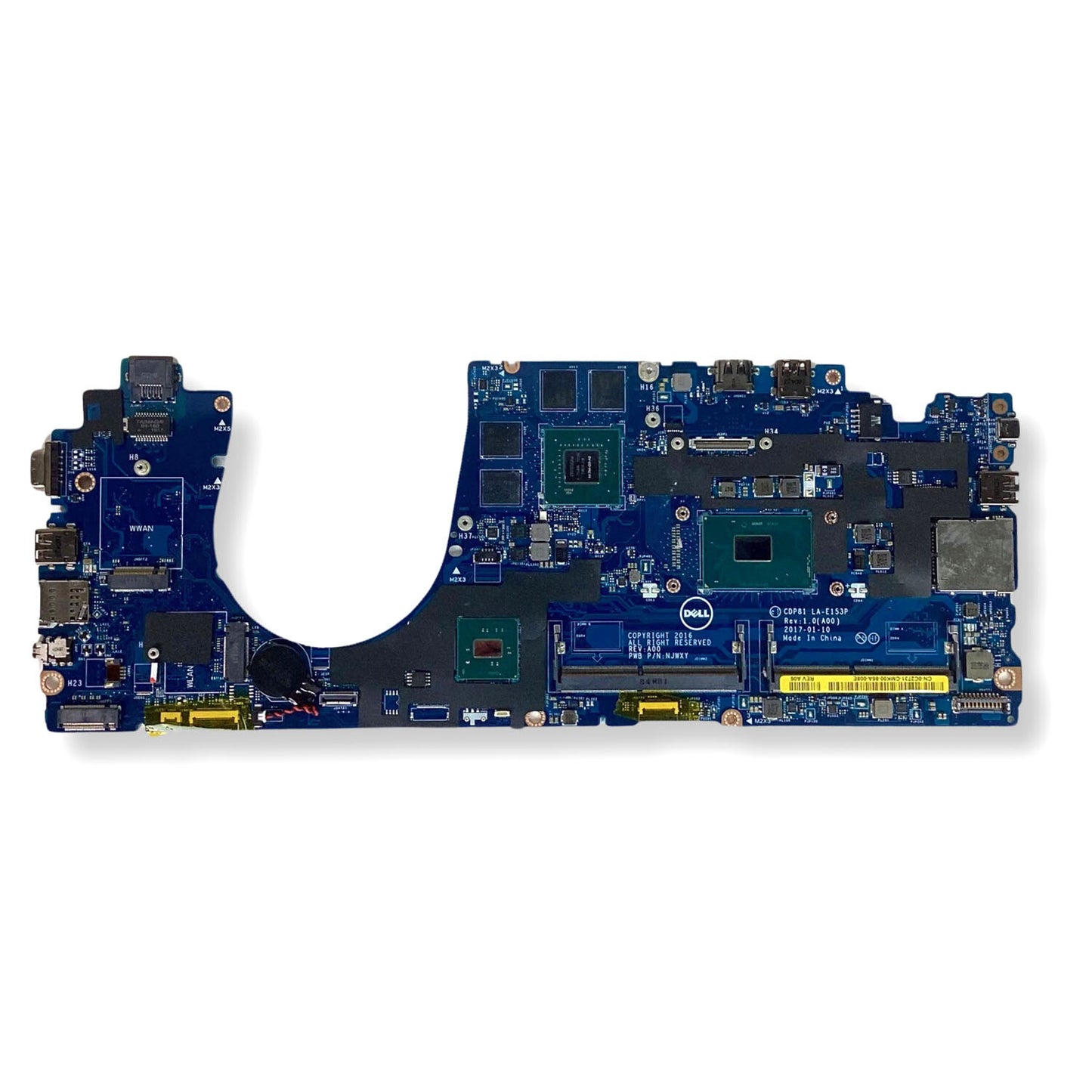 Dell OEM Precision 15 3520 Motherboard with Intel i5 Quad Core 2.5GHz CPU C2731