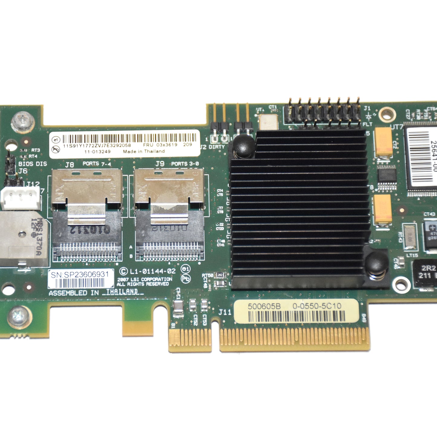Lenovo LSI MegaRAID SAS 8708EM2 8-Ports 3Gbps PCI x8 Controller 03X3619 LSI00187 (NOT FOR HOME PC)