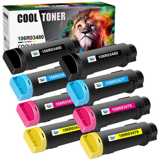 Toner Compatible With Xerox WorkCentre 6515DNM Phaser 6510DNM (BK&Color, 8 Pack)