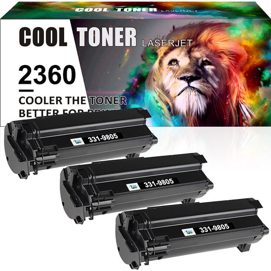 3PK High Yield Toner for Dell B2360D B2360DN B3460DN B3465DN B3465DNF 331-9805