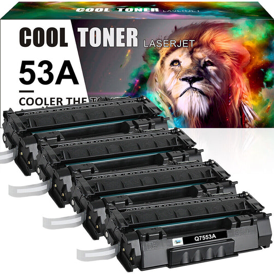 4 Pack Q7553A Laser Toner for HP Laserjet P2015, M2727