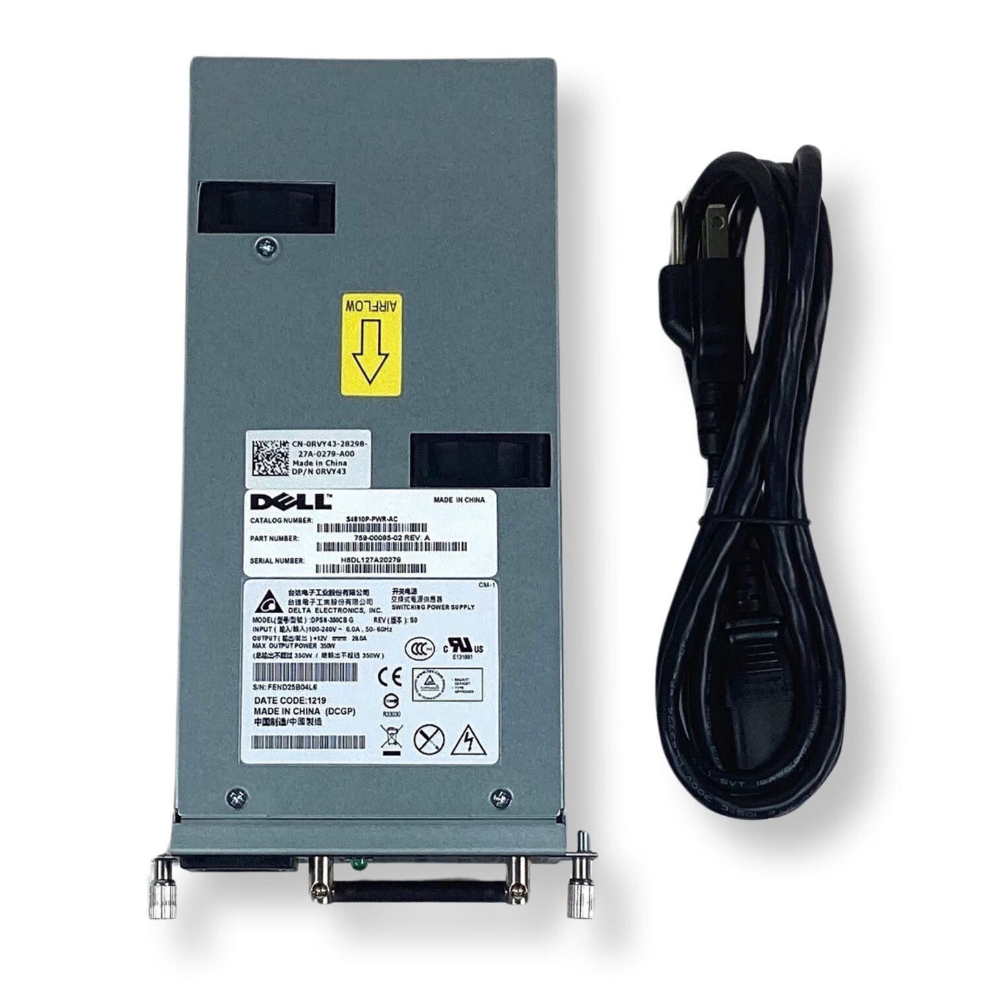 Dell Force10 S4810P DPSN-350CB G Server Power Supply 350W RVY43 0RVY43 CN-0RVY43