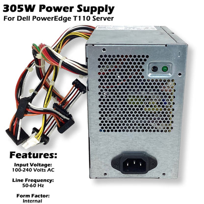 Genuine Dell PowerEdge T110 305W PSU L305E-S0 Server Power Supply 0J33F2 J33F2