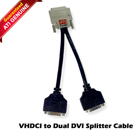 Lot of 10 AMD (ATI SAPPHIRE) Dual DVI-I AV Splitter Cable 1:2 VHDCI 6111020400G