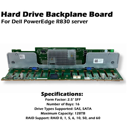 Dell PowerEdge R730 R830 2.5" SFF 16-Bay Hard Drive Backplane Assembly 809G9
