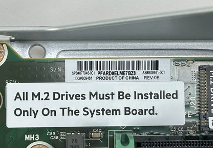 HPE ProLiant DL3xx Gen10 M.2 NVMe x8/x16/x8 Primary/Secondary Riser 877946-001