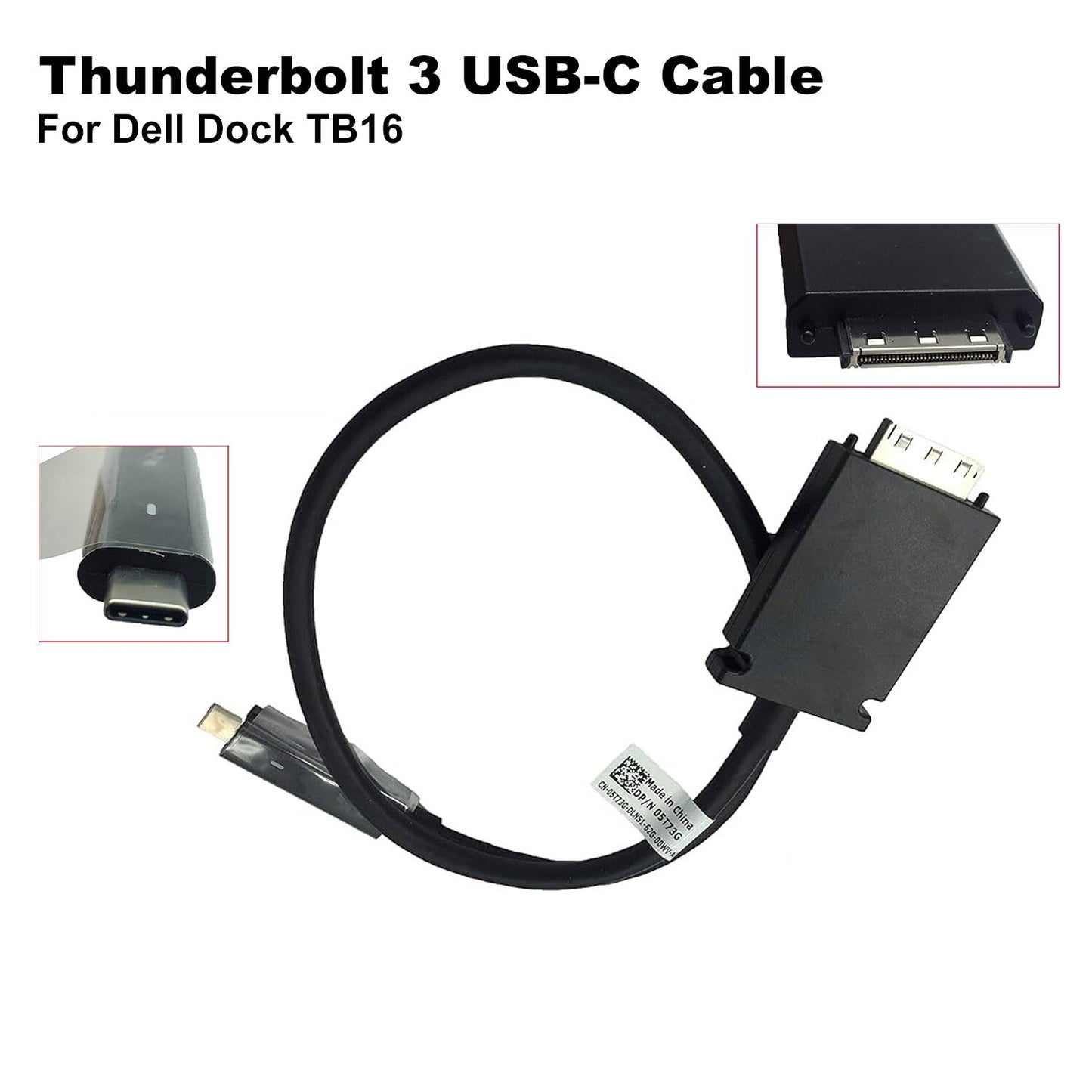 Lot 4 Dell Thunderbolt 3 USB-C Cable for TB15 TB16 Dock K16A K17A 5T73G 3V37X